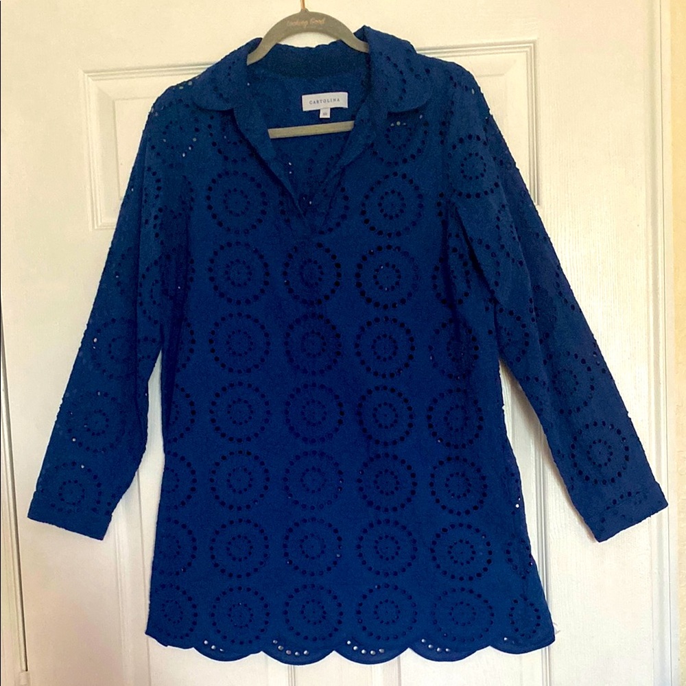 Cartolina Nantucket Peyton Cover-Up - Navy XS - Women’s Swimsuit Cover-Up